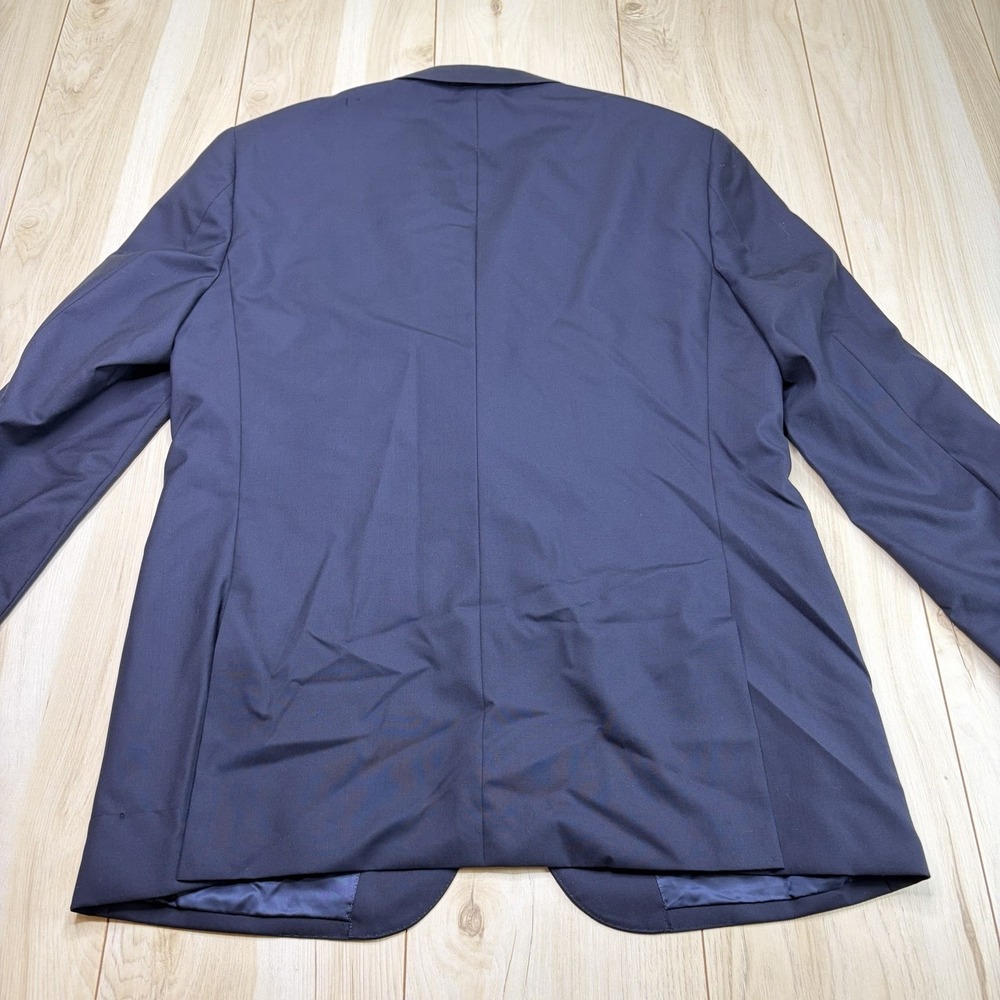 J. Crew Mens 44R Slim Fit Ludlow Loro Piana Navy Blue Wool Sport Coat Jacket - Picture 11 of 16